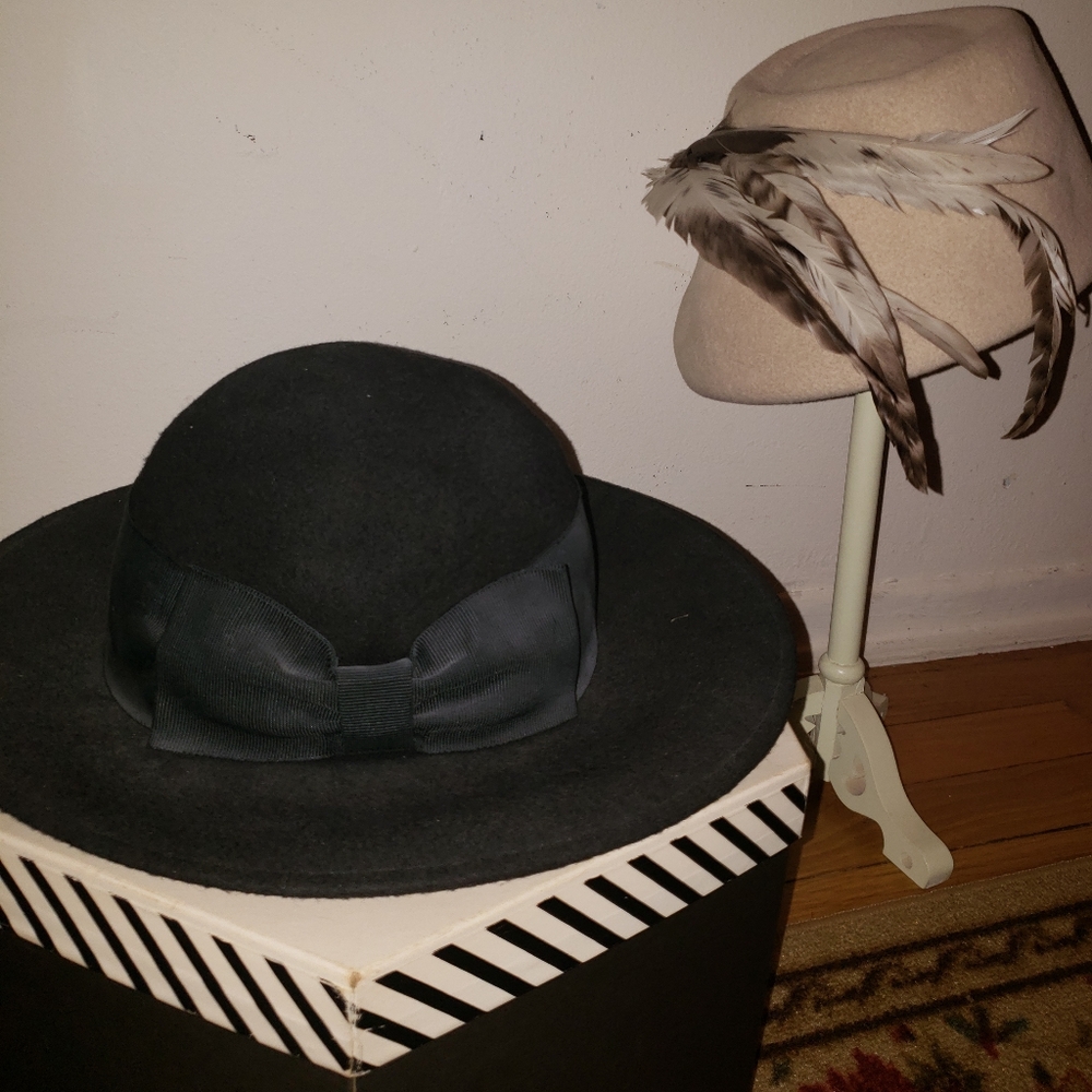 Vintage Style Wool Cloche Bucket Winter Hat 